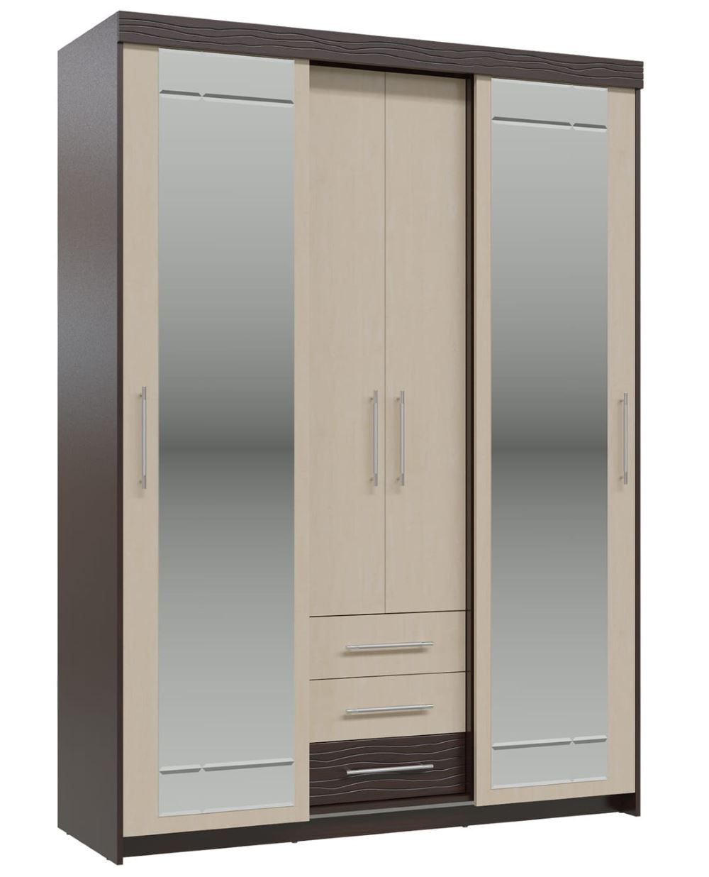 Фото Шкаф-купе с ящиками Олимп (2 двери) от производителя Гранд Кволити в Мариуполе по цене 36&nbsp;860 ₽