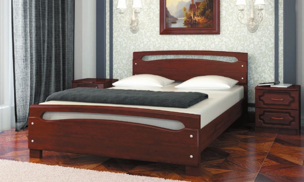 Фото Кровать двуспальная Камелия-2 (СМ 140х200) без основания с универсальными царгами от производителя Браво-мебель в Мариуполе по цене 17 120 ₽