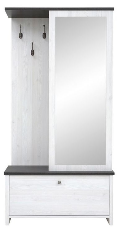 Фото Шкаф с вешалкой Порто PPK/95 от производителя Black Red White (БРВ) в Мариуполе по цене 19 180 ₽