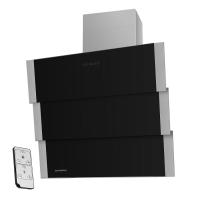 Вытяжка наклонная Cascada 90 (900х415хh1100(1400)) (Материал Металл/Стекло , Цвет Металлик/Черный) в Мариуполе от производителя 