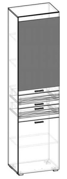 Фото Шкаф-витрина Лотос ШК-805 от производителя Сантан в Мариуполе по цене 9 460 ₽