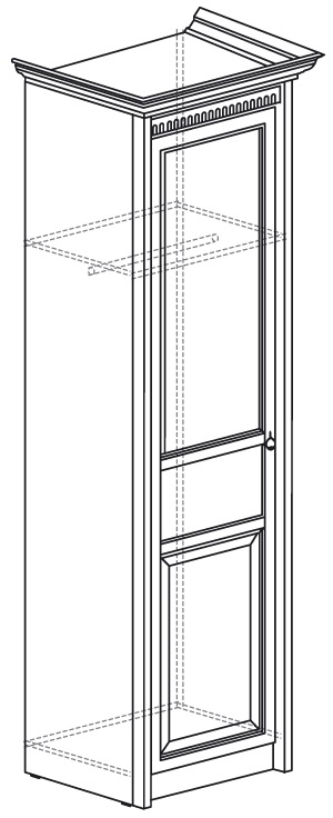 Фото Шкаф Лючия 182 (60) однодверный от производителя Яна в Мариуполе по цене 18 440 ₽