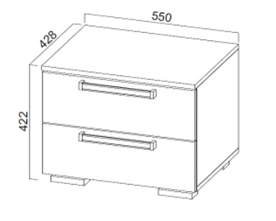 Фото Тумба прикроватная Лагуна-2 от производителя SV-мебель в Мариуполе по цене 4 200 ₽