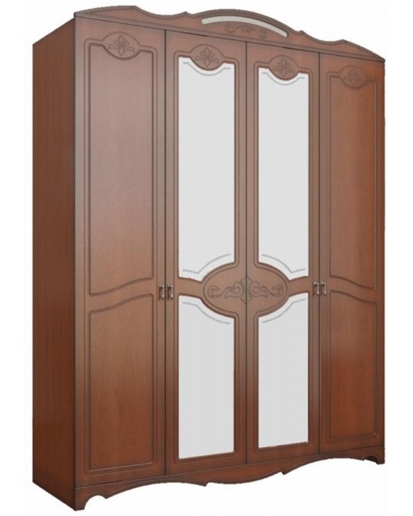 Фото Шкаф Лотос лакированный ШР-4 (178) четырехдверный от производителя Браво-мебель в Мариуполе по цене 55&nbsp;190 ₽