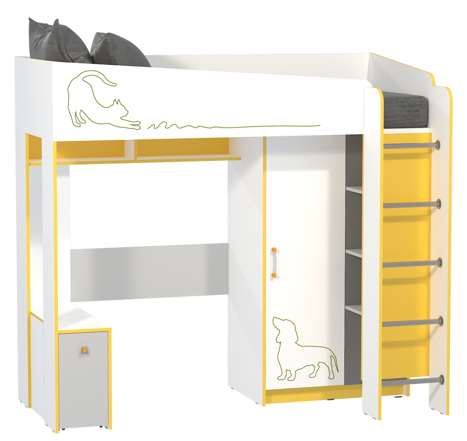 Фото Кровать двухъярусная 11.20 Альфа (СМ 80х190) с основанием от производителя Моби в Мариуполе по цене 22 050 ₽