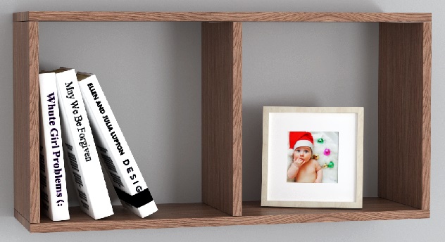 Полка навесная Бриз 740  (ясень темный (Диал) )