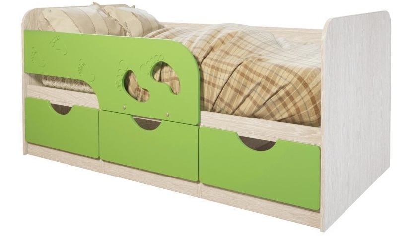 Фото Кровать детская Минима Лего (СМ 80х186) с ящиками от производителя Мебелони в Мариуполе по цене 13 530 ₽