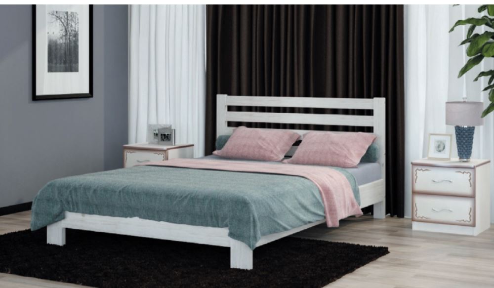 Фото Кровать односпальная Вероника (СМ 90х200) без основания с универсальными царгами от производителя Браво-мебель в Мариуполе по цене 13 070 ₽