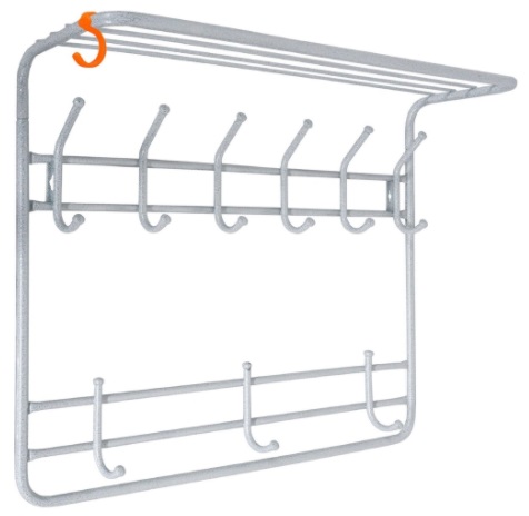 Фото Вешалка с полкой 2х ярусная 80 от производителя Завод металлических изделий в Мариуполе по цене 1 580 ₽