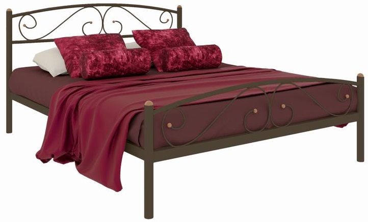 Фото Кровать двуспальная Вероника Plus (СМ 140х200) трубка металл от производителя Милсон в Мариуполе по цене 13 170 ₽