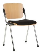 Фото  стул для посетителя эра (era) wood plus combi (хром) производитель Новый стиль