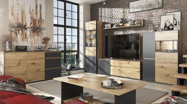 Фото Шкаф с витриной 1V3D Боско (Bosco) от производителя Анрэкс в Мариуполе по цене 22 840 ₽