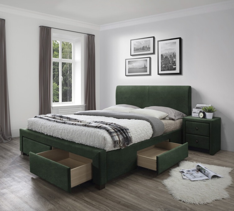 Фото Кровать двуспальная Halmar Modena 3 (СМ 160х200) c ортопедическим основанием от производителя Halmar  в Мариуполе по цене 64 020 ₽