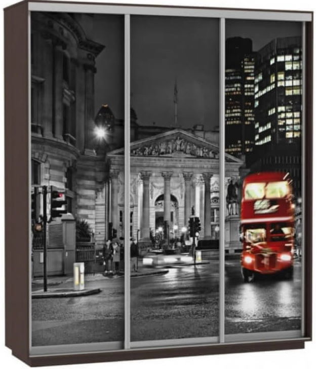 Фото Шкаф-купе Экспресс Трио Фото (1,8х0,6х2,2 - 3 двери) от производителя Мебельная компания Е1 в Мариуполе по цене 44&nbsp;410 ₽