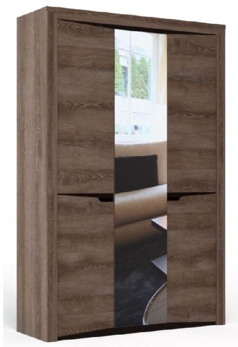 Шкаф Гарда (152) трехдверный (ясень таормина-белая шагрень, ясень таормина,(СБК))