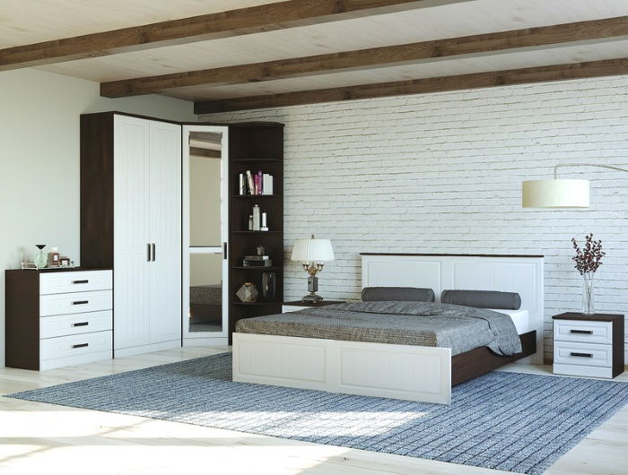 Фото Кровать двуспальная Венеция-1 секция-14 (СМ 140х200) с основанием от производителя Росток в Мариуполе по цене 17 760 ₽