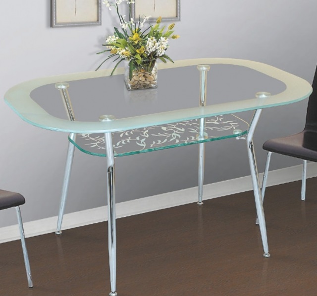 Фото Стол обеденный СО-4С с полкой стекло от производителя Марибель в Мариуполе по цене 16 290 ₽