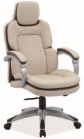 Кресло компьютерное Signal Q-388 (Материал обивки: экокожа, цвет обивки: кремовый-коричневый (Signal) ) в Мариуполе от производителя 