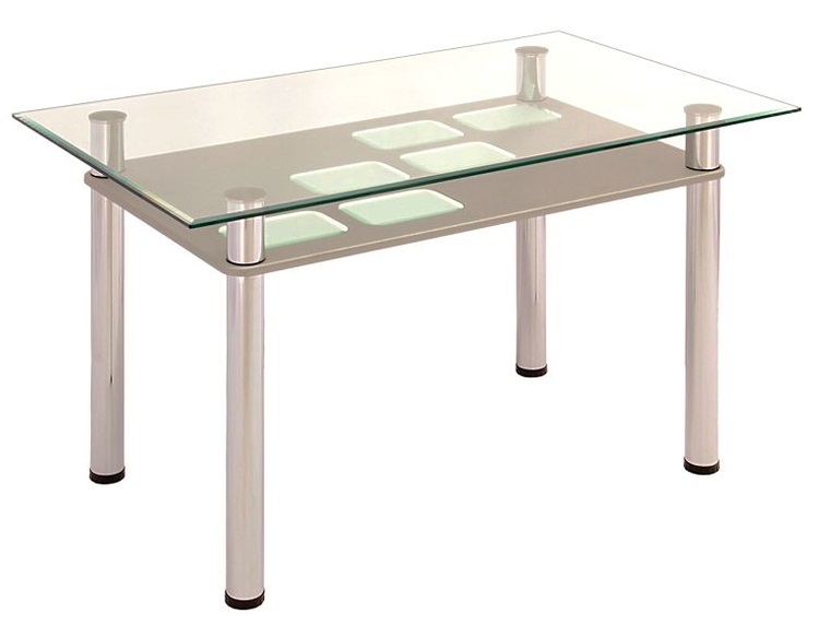 Фото Стол обеденный 3.0 с полкой мдф от производителя Мебель из стекла в Мариуполе по цене 12 330 ₽