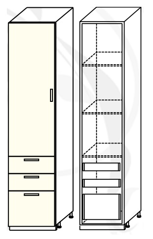 Фото Кухня Диана-4 (ЛДСП) шкаф 400 (ШП-1) от производителя Фант-мебель в Мариуполе по цене 7 930 ₽