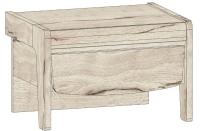 Тумба прикроватная Мале (дуб галифакс белый, дуб галифакс белый (СБК) ) в Мариуполе от производителя 