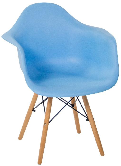 Кресло GH-8525 ( Обивка стула:пластик, натуральный бук, голубой (La-alta) )