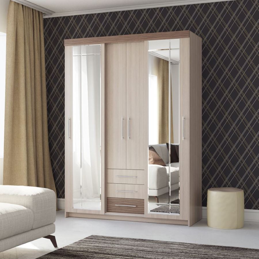 Фото Шкаф-купе с ящиками Олимп (2 двери) от производителя Гранд Кволити в Мариуполе по цене 36 860 ₽