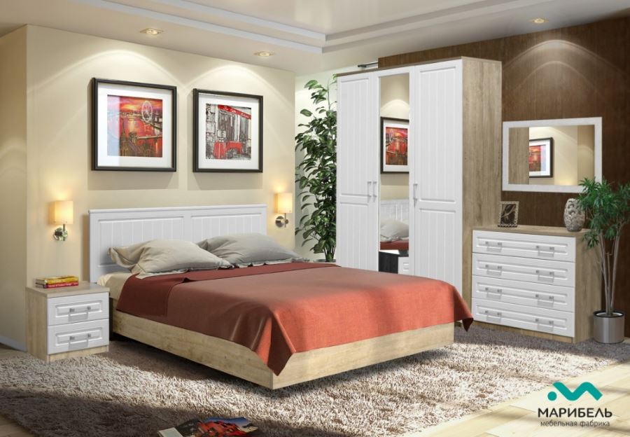 Фото Шкаф Ивушка-10 (91) с зеркалом угловой от производителя Марибель в Мариуполе по цене 25 930 ₽