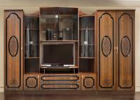 Стенка Эдвард-7 вар.№4 ЛМДФ (орех донской, орех донской,(Диал)) в Мариуполе от производителя 