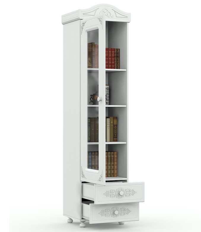 Фото Шкаф-пенал Ассоль АС-1 с зеркалом от производителя Компасс в Мариуполе по цене 28 310 ₽