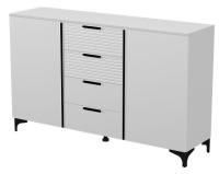 Комод комбинированный Брента (белый снег-лак белый (Браво-мебель) ) в Мариуполе от производителя 