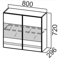 Фото kukhonnye-shkafy-so-steklom кухня соло шкаф навесной ш800с производитель 
