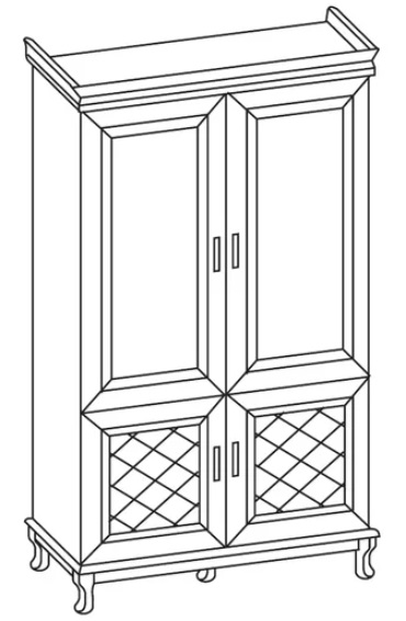 Фото Шкаф Ванесса (129) двухдверный от производителя Ставрополь Мебель в Мариуполе по цене 21 770 ₽