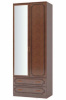 Фото Шкаф Лакированный ШР-2 (82) двухдверный с зеркалом от производителя Браво-мебель в Мариуполе по цене 19&nbsp;310 ₽