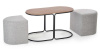 Фото Комплект Halmar Pampa (стол журнальный + 2 пуфа) от производителя Halmar  в Мариуполе по цене 25&nbsp;040 ₽