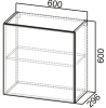 Фото Кухня Геометрия шкаф навесной ШГ600 (60) от производителя  в Мариуполе по цене 10&nbsp;930 ₽