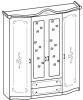 Фото Шкаф Сильвия (190) четырехдверный от производителя Ставрополь Мебель в Мариуполе по цене 32&nbsp;170 ₽
