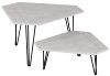 Стол журнальный Тет-а-тет (2шт) (металл, мдф-белый бетон,  черный (Калифорния) )